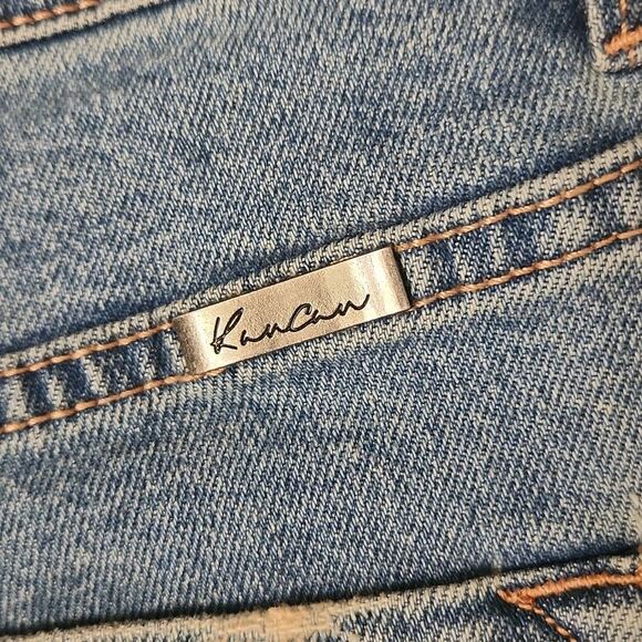 KanCan Light Wash Skinny Jeans w/ Raw Hem Size 7/27 US 4 - Picture 7 of 10